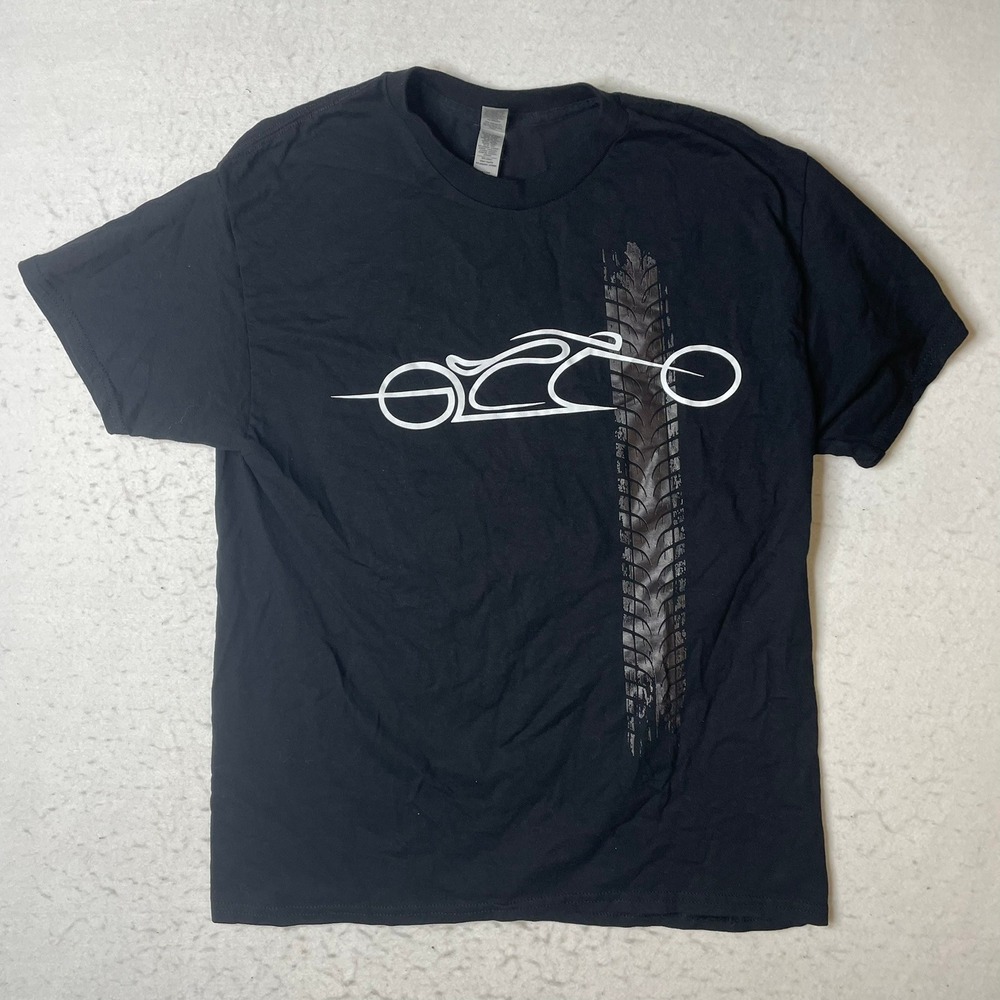 Prestige Cycle Motorcycle‎ Shop T Shirt Graphic Mens Large Black Short Sleeve